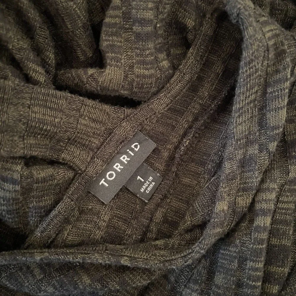 Torrid Ladder Back Knit Skater Dress Plus Size 1X Olive Green Swing 11505725 - Picture 7 of 11